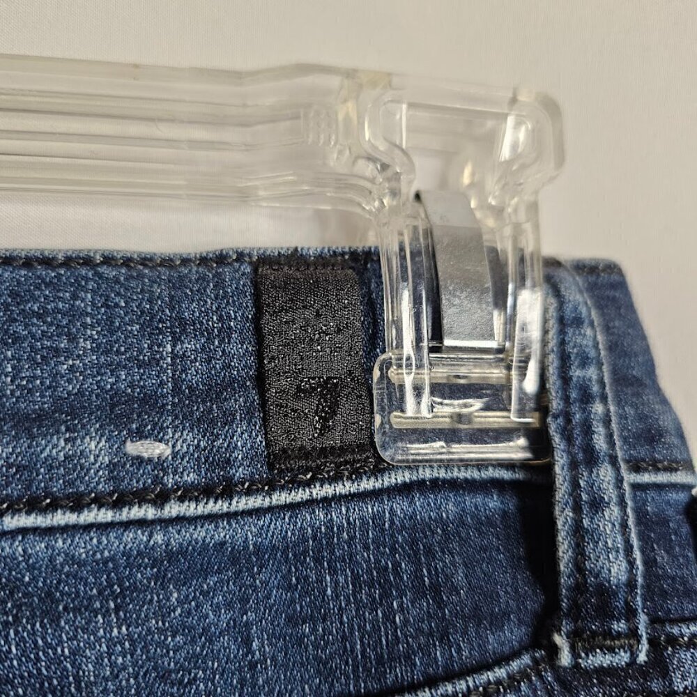 Women's 7 FOR ALL MANKIND The Ankle Skinny Jeans DARK WASH BLUE size 26 Denim - Picture 10 of 10